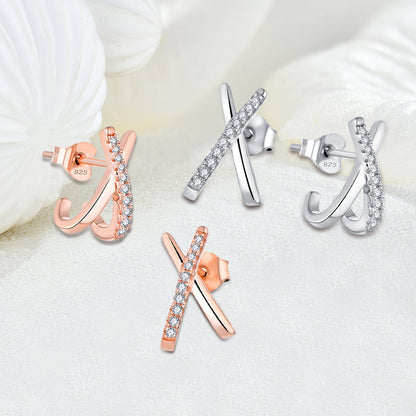 X Cross Earrings