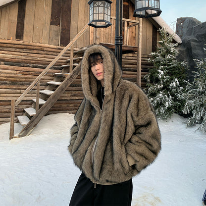 Pelspolstret termisk frakke