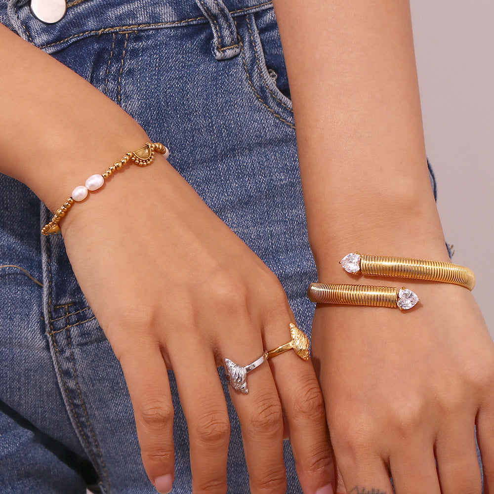 Tekstureret hjertearmbånd