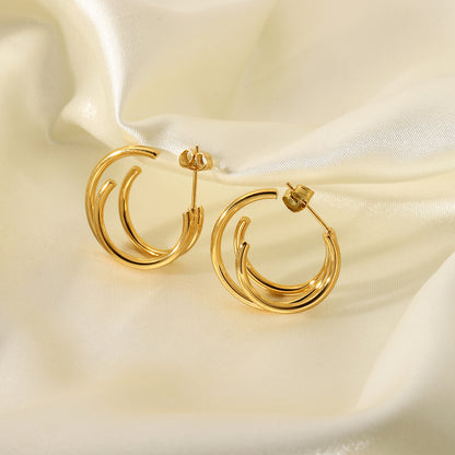 Triple Hoop Earrings