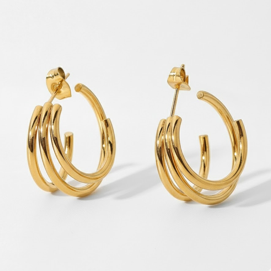 Triple Hoop Earrings